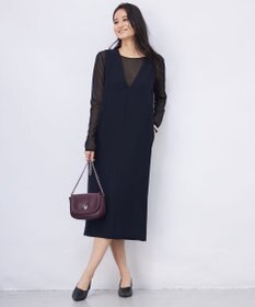 ICB L 【洗える】 マットトリコットチュール シアーカットソー