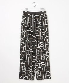 自由区 L 【17号サイズまで展開・カタログ掲載】ジオメトリックレトロプリント パンツ
