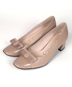 Dominic3 グログランリボン スクエアトゥパンプス