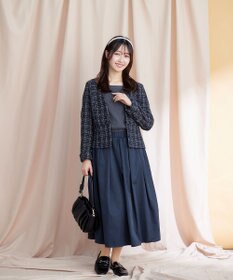 Tiaclasse L 【洗える】タフタスカートドッキングワンピース