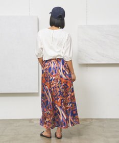 J.PRESS YORK STREET 【WOMEN】プリントフレア スカート