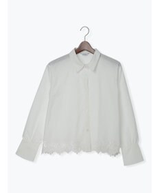 Te chichi スカラップレースヘムクロップトシャツ