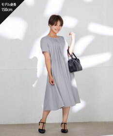 Tiaclasse 【洗える】スタイルアップも叶うピンタックワンピース