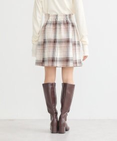 earth music&ecology コットンツイルチェックミニスカート