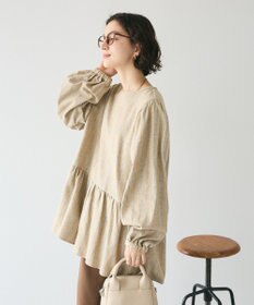 CRAFT STANDARD BOUTIQUE ボリュームスリーブウエストギャザーチュニック