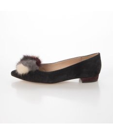MODE ET JACOMO <MODE ET JACOMO>ファー付ポインテッドトゥフラットパンプス