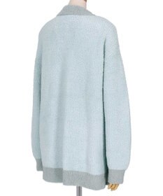 une nana cool カラーブロッキング カーディガン