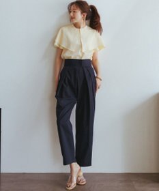 組曲 L サッカーストレッチ 襟付きブラウス