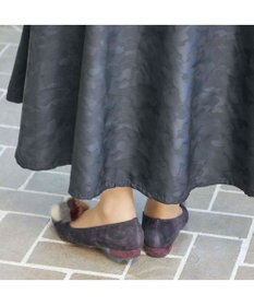 MODE ET JACOMO <MODE ET JACOMO>ファー付ポインテッドトゥフラットパンプス