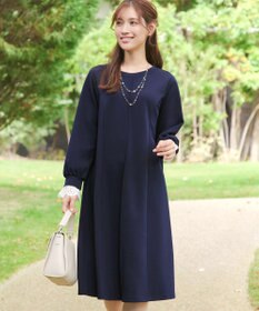 Tiaclasse コットンレースドッキングカットソーワンピース