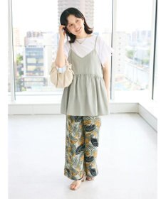 CRAFT STANDARD BOUTIQUE レーヨン柄プリントワイドパンツ