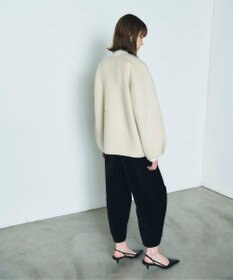 GRACE CONTINENTAL ノーカラーシャギーコート