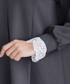 Tiaclasse コットンレースドッキングカットソーワンピース