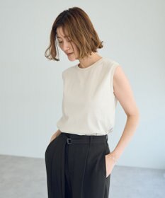YECCA VECCA コットンスムースノースリーブトップス