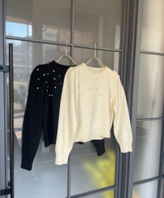 Feroux パール×ビジュー ニット