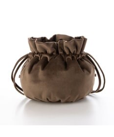 UNBILLION カシュカシュ cachecache / メタリックリボンベロア巾着バッグ