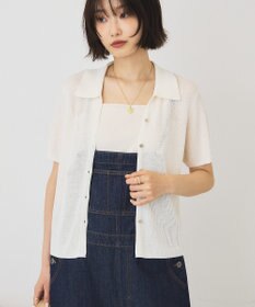 AMERICAN HOLIC 襟付きスキッパー半袖ニットポロ