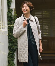 J.PRESS LADIES 【WEB限定カラーあり】コンパクトタフタキルティング ステンカラー ロング コート