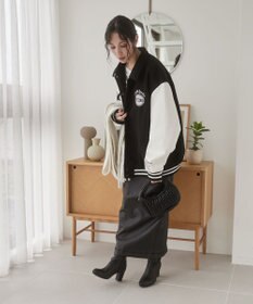 WEGO 【ユニセックス着用ITEM/SMLサイズ展開】メルトンワッペンスタジャン