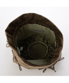 UNBILLION カシュカシュ cachecache / メタリックリボンベロア巾着バッグ