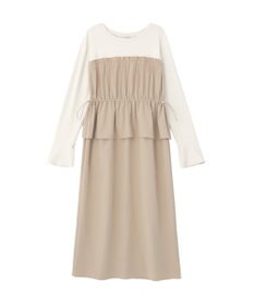 Green Parks ペプラムドッキングワンピース