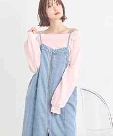earth music&ecology ダブルジップデニムキャミワンピース
