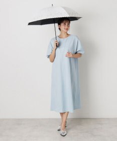 MOONBAT 【一級遮光/晴雨兼用日傘】ランバン オン ブルー (LANVIN en Blue)  長傘 日傘 フラワーグリッター