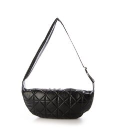 UNBILLION カシュカシュ cachecache / ソフト合皮キルティングハーフムーンショルダー