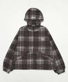 WEGO 【ユニセックス着用ITEM/MLサイズ展開】チェックロゴフードブルゾン