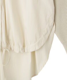 YECCA VECCA ZIPニットレイヤードフーディーシャツ