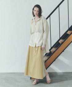 YECCA VECCA ZIPニットレイヤードフーディーシャツ