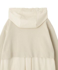 YECCA VECCA ZIPニットレイヤードフーディーシャツ