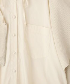 YECCA VECCA ZIPニットレイヤードフーディーシャツ