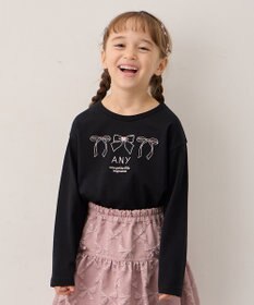 ANY KIDS 【Good Price】 ANY刺繍 長袖Tシャツ