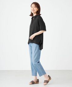 SHARE PARK LADIES センタープレスストレートデニム