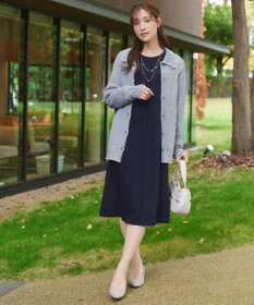 Tiaclasse コットンレースドッキングカットソーワンピース