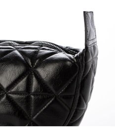 UNBILLION カシュカシュ cachecache / ソフト合皮キルティングハーフムーンショルダー