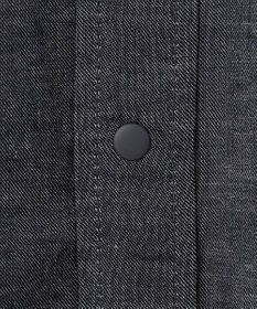 SHARE PARK MENS 【UVカット・撥水・ストレッチ】イージーデニムノーカラーシャツ