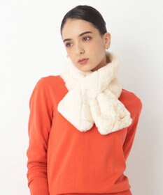 MOONBAT FURLA キルティングデザインフェイクファーマフラー