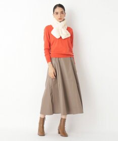 MOONBAT FURLA キルティングデザインフェイクファーマフラー