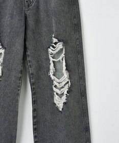 WEGO ヴィンテージウォッシュダメージデニムパンツ