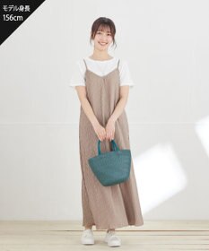 Tiaclasse 【2点セット】変形プリーツキャミワンピース＆Tシャツ