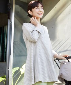 Tiaclasse L 【小倉優子さん着用・選べる袖TYPE・洗える】バックフレアチュニック