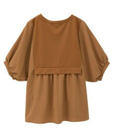 Green Parks ベスト風７分袖ドッキングプルオーバー