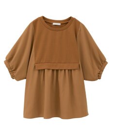 Green Parks ベスト風７分袖ドッキングプルオーバー