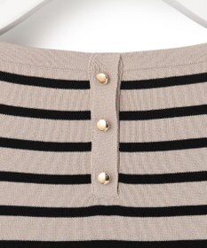 23区 【洗える】マットナイロンタフタ ニットドッキング ワンピース