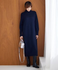 ICB 【WEB限定カラーあり・洗える】 ソフトカシミヤミックス ハイネックワンピース