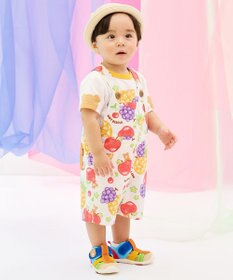 MIKI HOUSE HOT BISCUITS 【ビーンズ×フルーツシリーズ】【70-110cm】5分丈オーバーオール