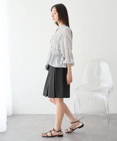 earth music&ecology シャーリングストライプシャツ