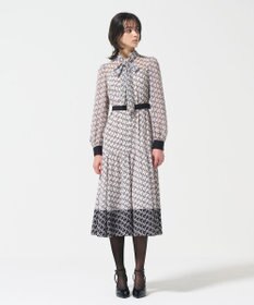 GRACE CONTINENTAL モノグラムプリントレイヤードワンピース